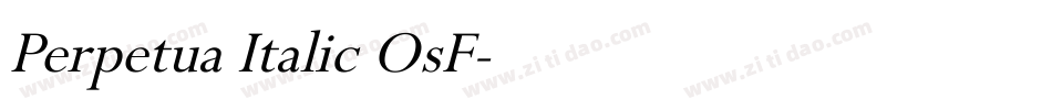 Perpetua Italic OsF字体转换